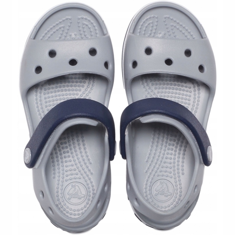 Dětské sandály Crocs Crosband Sandal Kids šedo-námořnická modrá 12856 01U šedá 1