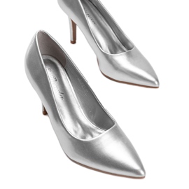 Stříbrné lodičky z ekokůže Ally stříbrný 1 Stříbrné lodičky z ekokůže Ally stříbrný 1