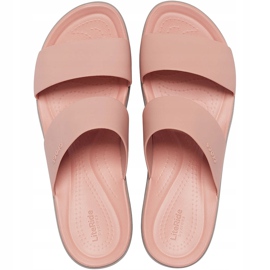 Dámské pantofle Crocs Brooklyn Mid Wedge růžovo-béžové 206219 6RL růžový 1