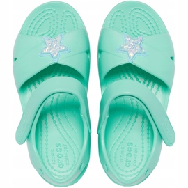 Dětské sandály Crocs Classic Cross Strap Charm mint 206947 3U3 zelený 1
