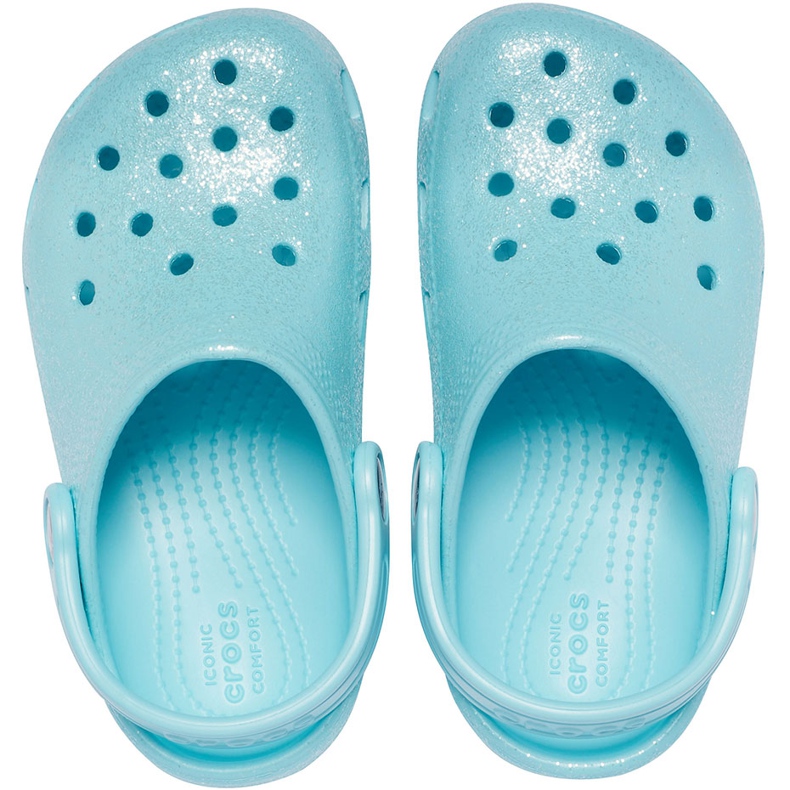 Crocs dětské Classic Glitter Clog blue 205441 4O9 modrý 1