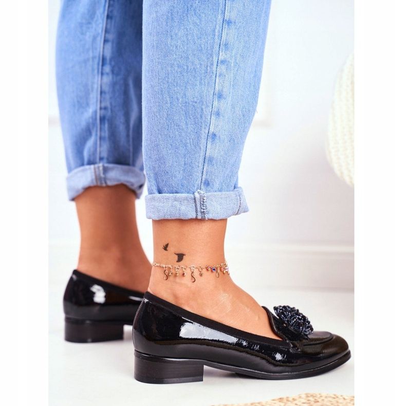 Lakované mokasíny Vinceza 21-10527 černé černá 2
