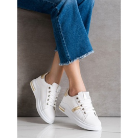 SHELOVET Sportovní tenisky bílý zlatý 1