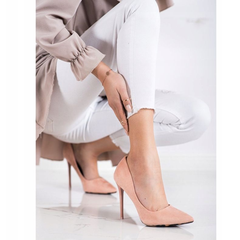 Diamantique Sexy semišové podpatky růžový 1