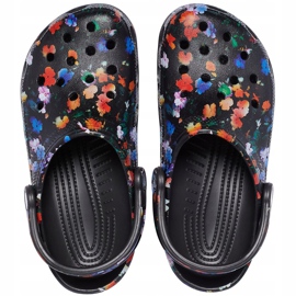 Dámský klasický dřevěný dřevák Crocs s černým potiskem 206376 0C4 vícebarevný 1