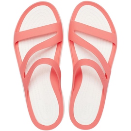 Dámské pantofle Crocs Swiftwater Coral-White 203998 6SL bílý vícebarevný 1