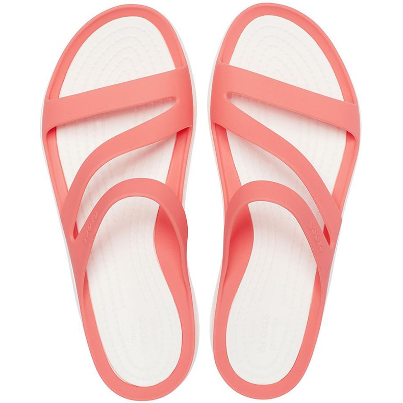 Dámské pantofle Crocs Swiftwater Coral-White 203998 6SL bílý vícebarevný 1