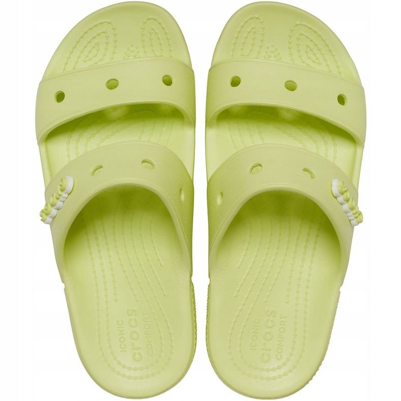 Crocs Classic Pantofle Žlutá 206761 3U4 zelený žluť 1