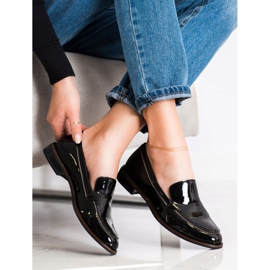 Sergio Leone lakované mokasíny černá 1