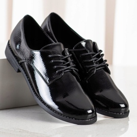 SHELOVET Klasické šněrovací boty černý 1