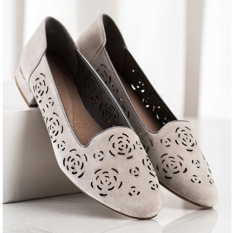 Kožená čerpadla s růžemi Sergio Leone hnědý 1