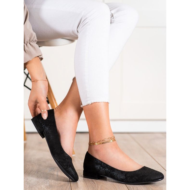 Ploché podpatky Sergio Leone černá 1