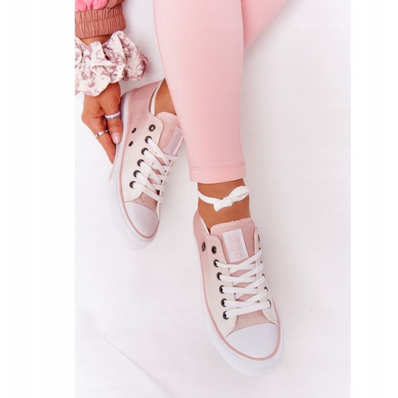 Dámské tenisky Big Star HH274127 Ombre Pink bílý růžový 2