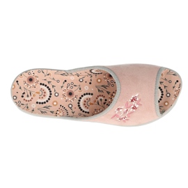Dámské boty Befado květinové VIKI 254D126 růžový stříbrný šedá 1