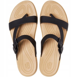 Dámské sandály Crocs Tulum Toe Post Black 206108 00W černý 1