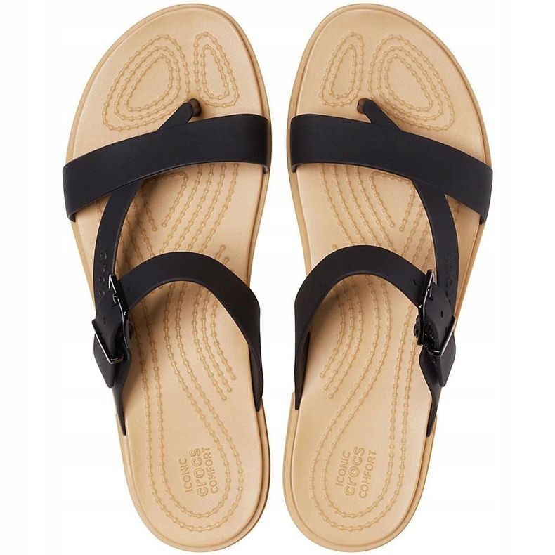 Dámské sandály Crocs Tulum Toe Post Black 206108 00W černý 1