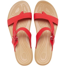 Dámské pantofle Crocs Tulum Toe Post červené 206108 8C1 červený 1
