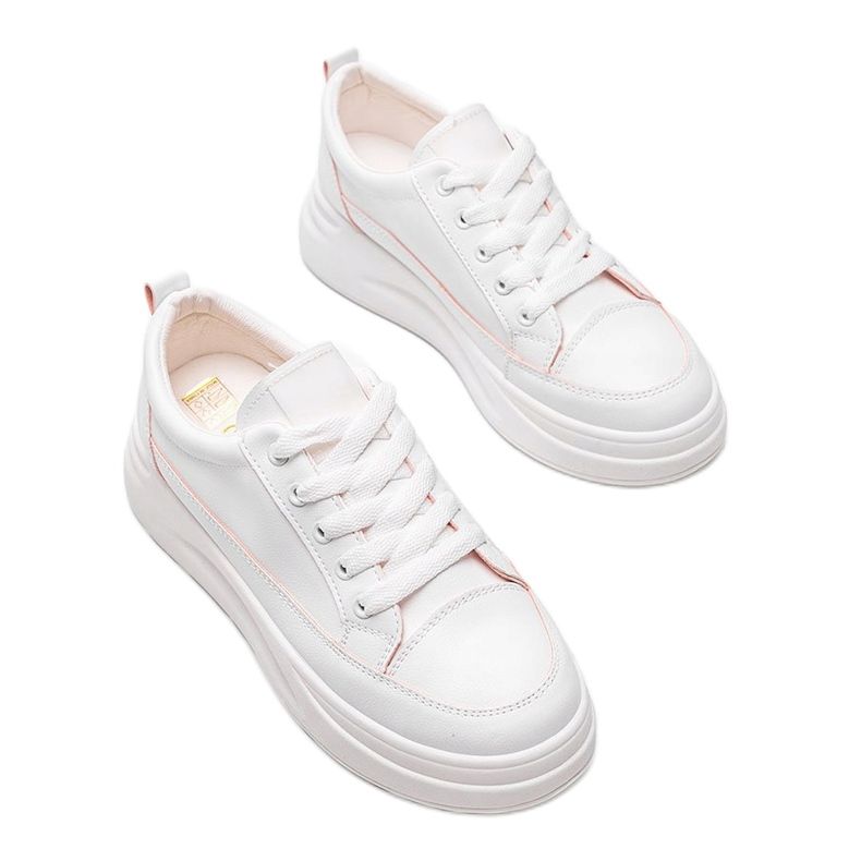 Kelsi robustní bílé tenisky bílý 1