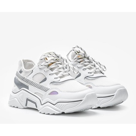 Bílé tenisky na silné podrážce Leanna bílý 1