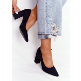 Semišová čerpadla na baru Sergio Leone PB216 černá 1