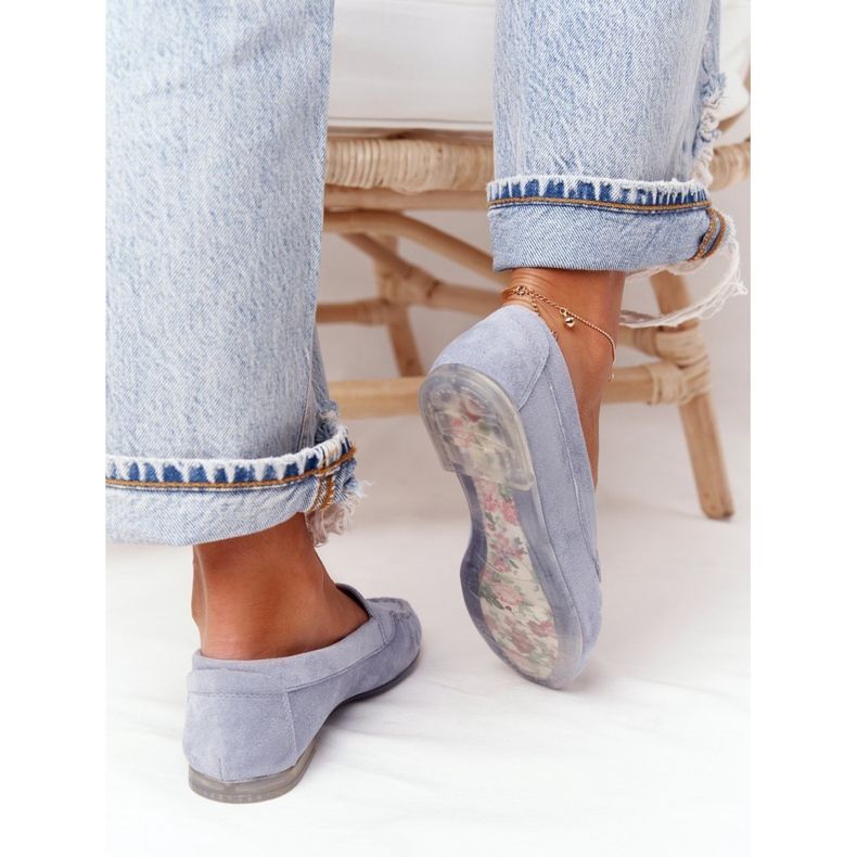 Semišové mokasíny Sergio Leone MK722 Blue modrý 2