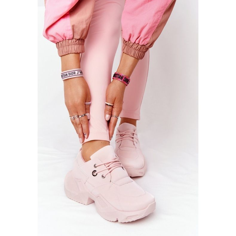 PS1 Dámské tenisky na masivní podrážce bublinkové růžové růžový 2