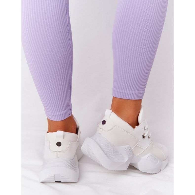 PS1 Dámské tenisky na masivní podrážce bublinkově bílé bílý 1