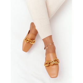 PS1 Volejte na mě pantofle se svrškem a řetízkovým velbloudem hnědý zlatý 1 PS1 Volejte na mě pantofle se svrškem a řetízkovým velbloudem hnědý zlatý 1