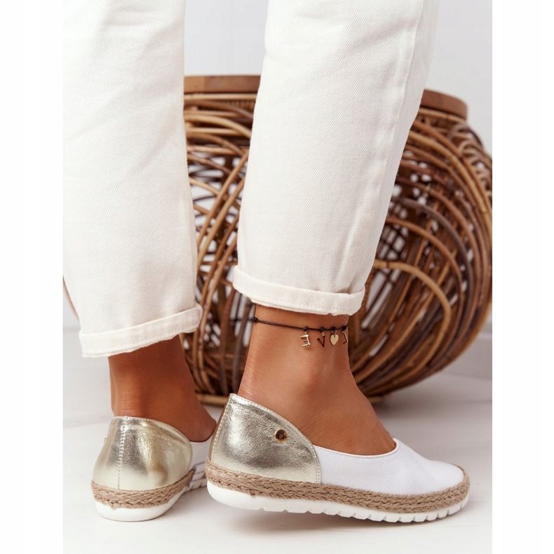 Kožené baleríny Maciejka 05056-11 bílé a zlaté bílý zlatý 1 Kožené baleríny Maciejka 05056-11 bílé a zlaté bílý zlatý 1