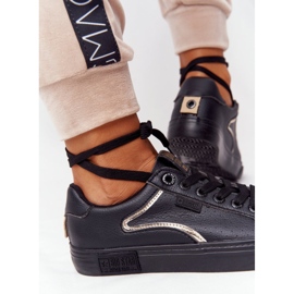 Dámské kožené tenisky Big Star HH274078 černo-stříbrné černá 1