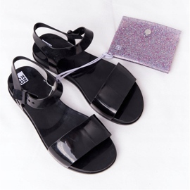 Voňavé ekologické gumové sandály ZAXY HH285127 černé černá 2