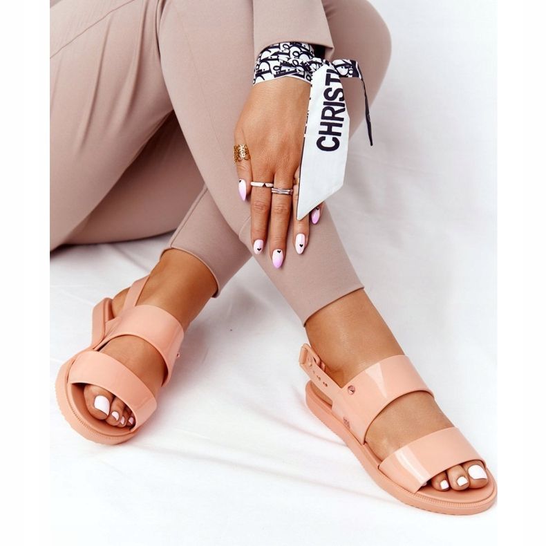 Voňavé ekologické gumové sandály ZAXY HH285164 oranžové béžový 1