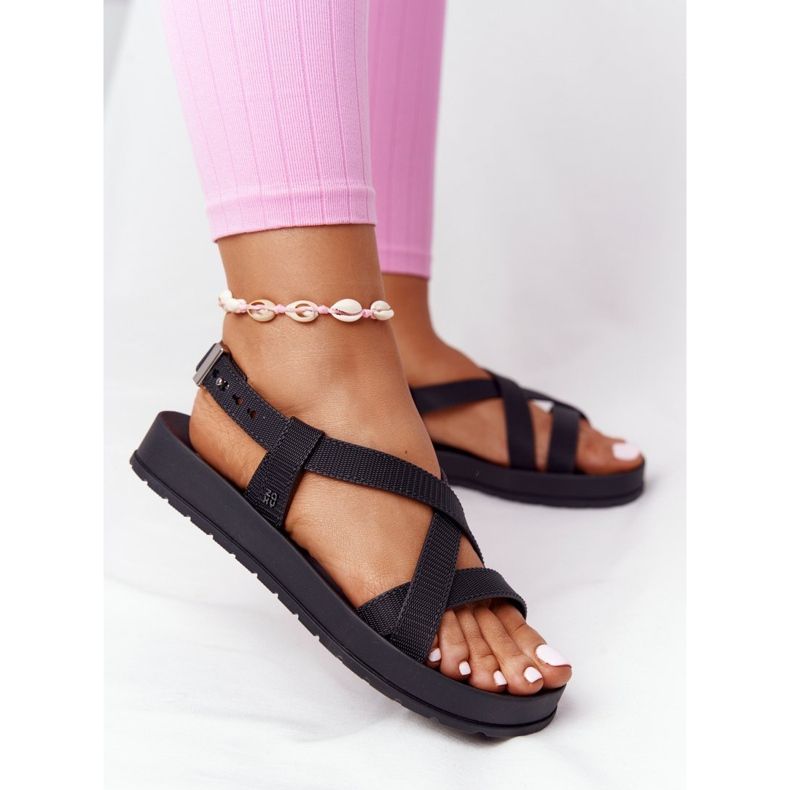 Voňavé ekologické gumové sandály ZAXY HH285168 černé černá 1
