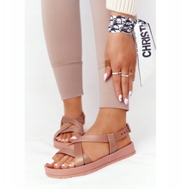 Voňavé ekologické gumové sandály ZAXY HH285167 Nude béžový růžový 2