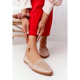 Dámské mokasíny Sergio Leone MK700 semišové béžové béžový zlatý 1