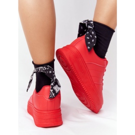 PS1 Dámská sportovní obuv na platformě Červená To jsem já červené 2 PS1 Dámská sportovní obuv na platformě Červená To jsem já červené 2