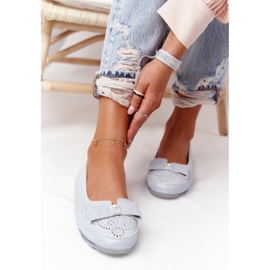 Ekologické modré balerínky Rio Flore Leather modrý 1 Ekologické modré balerínky Rio Flore Leather modrý 1