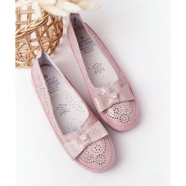 Rio Flore Leather Eco-Friendly Ballerinas Pink růžový 1