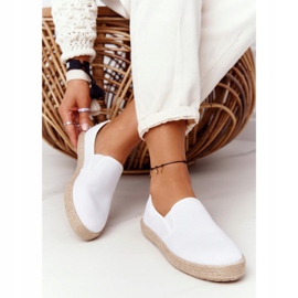 Espadrilky na pletené podrážce Big Star DD274015 bílá bílý 2