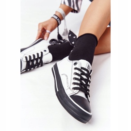 Dámské kožené tenisky Big Star HH274147 bílé a černé bílý černá 2
