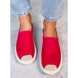 Červené dámské espadrilky 7105 Red červený 1