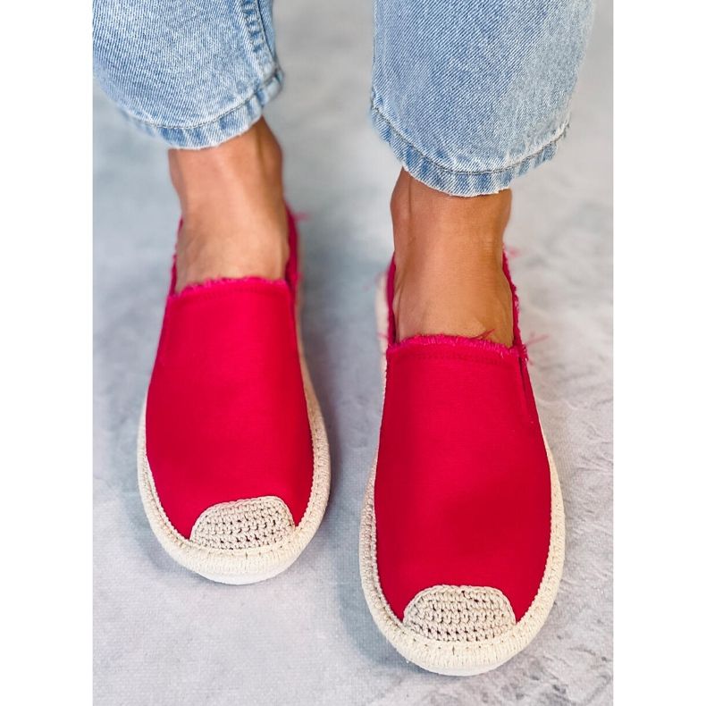 Červené dámské espadrilky 7105 Red červený 1