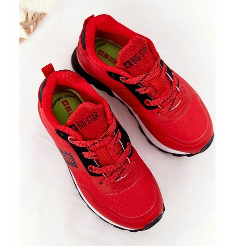 Dětská sportovní obuv Paměťová pěna Big Star HH374173 červená červené 2