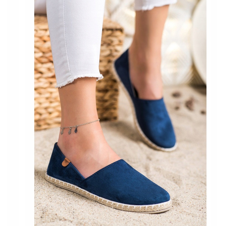 SHELOVET Navlékací tmavě modré espadrilky námořnická modř 1
