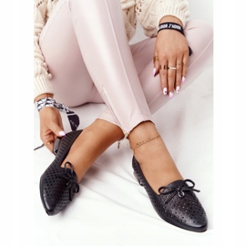 Prolamované mokasíny na stříbrné patě Vinceza 21-10602 černé černá 1