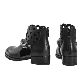 Černé kotníkové boty Gracela černá 2