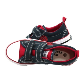 Americké dětské tenisky American Club LH62 Navy Blue červený námořnická modř 4