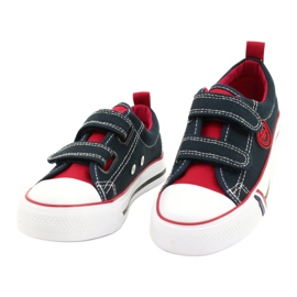 Americké dětské tenisky American Club LH62 Navy Blue červený námořnická modř 1