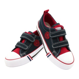 Americké dětské tenisky American Club LH62 Navy Blue červený námořnická modř 3