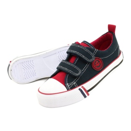 Americké dětské tenisky American Club LH62 Navy Blue červený námořnická modř 2